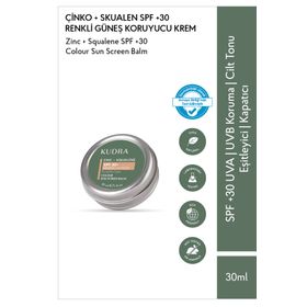 Kudra Cilt Besinleri SPF+30 Renkli 30 ml Güneş Koruyucu Krem