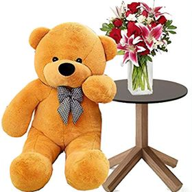 Kuki Oyuncak 120 cm Turuncu Peluş Ayı Oyuncak