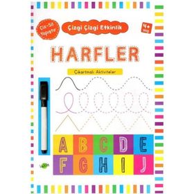 Kukla Yayınları Harfler (4+Yaş) Çizgi Çizgi Etkinlik Kitabı