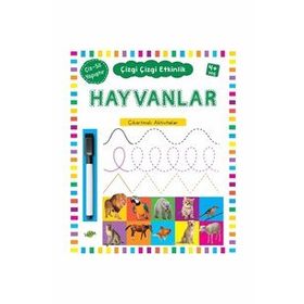 Kukla Yayınları Hayvanlar (4+Yaş) Çizgi Çizgi Etkinlik Kitabı