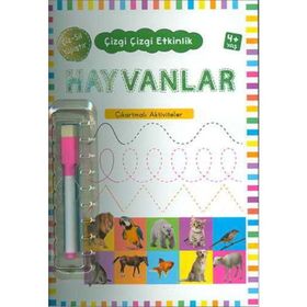 Kukla Yayınları Hayvanlar (4+Yaş) Çizgi Çizgi Etkinlik Kitabı