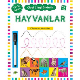 Kukla Yayınları Hayvanlar (4+Yaş) Çizgi Çizgi Etkinlik Kitabı