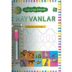 Kukla Yayınları Hayvanlar (4+Yaş) Çizgi Çizgi Etkinlik Kitabı
