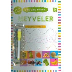Kukla Yayınları Meyveler (4+Yaş) Çizgi Çizgi Etkinlik Kitabı