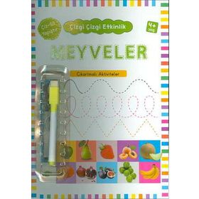 Kukla Yayınları Meyveler (4+Yaş) Çizgi Çizgi Etkinlik Kitabı