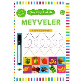 Kukla Yayınları Meyveler (4+Yaş) Çizgi Çizgi Etkinlik Kitabı