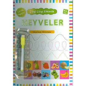 Kukla Yayınları Meyveler (4+Yaş) Çizgi Çizgi Etkinlik Kitabı
