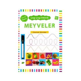 Kukla Yayınları Meyveler (4+Yaş) Çizgi Çizgi Etkinlik Kitabı