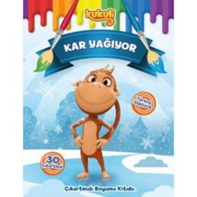 Kukuli Kar Yağıyor Çıkartmalı Boyama Kitabı