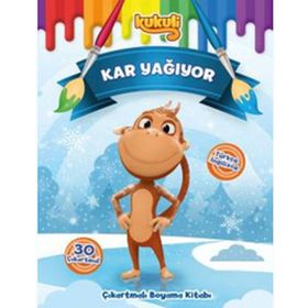 Kukuli Kar Yağıyor Çıkartmalı Boyama Kitabı