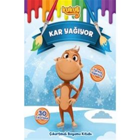 Kukuli Kar Yağıyor Çıkartmalı Boyama Kitabı