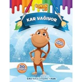 Kukuli Kar Yağıyor Çıkartmalı Boyama Kitabı