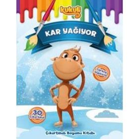 Kukuli Kar Yağıyor Çıkartmalı Boyama Kitabı