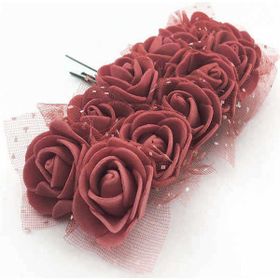 Kullan At Market 144 Adet Lateks Tüllü Bordo Pakette Gül