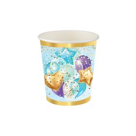 Kullan At Market Mavi 200cc-8oz 8'li Roll-Up Uçan Balonlar Karton Bardak