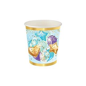 Kullan At Market Mavi 200cc-8oz 8'li Roll-Up Uçan Balonlar Karton Bardak