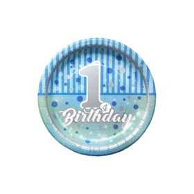 Kullanat Market BE8627 Pırıltılı First Birthday Karton Tabak
