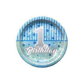 Kullanat Market BE8627 Pırıltılı First Birthday Karton Tabak