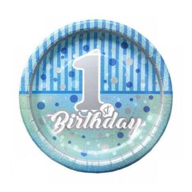 Kullanat Market BE8627 Pırıltılı First Birthday Karton Tabak
