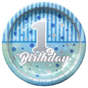 Kullanat Market BE8627 Pırıltılı First Birthday Karton Tabak