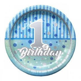 Kullanat Market BE8627 Pırıltılı First Birthday Karton Tabak