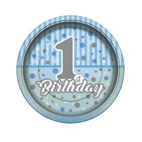 Kullanat Market BE8627 Pırıltılı First Birthday Karton Tabak