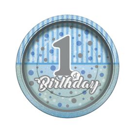 Kullanat Market BE8627 Pırıltılı First Birthday Karton Tabak