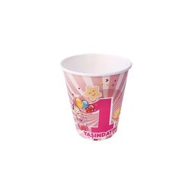 KullanAtMarket 8 Adet Pembe Karton Bardak