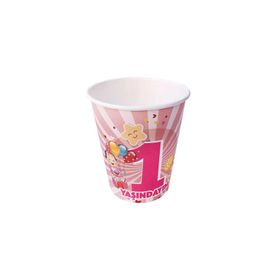 KullanAtMarket 8 Adet Pembe Karton Bardak