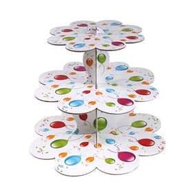 KullanAtMarket Balonlu 1 Adet Cupcake Standı