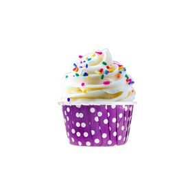 KullanAtMarket Dolphin 25'li Mor Puantiyeli Muffin Kek Kapsülü