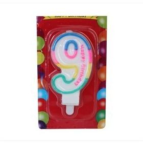 KullanAtMarket KM-MUM-0013 9 Yaş Doğum Günü Mumu