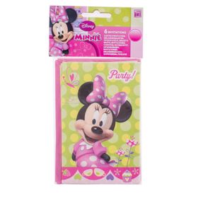 KullanAtMarket Minnie Pembe Fiyonklu Davetiye