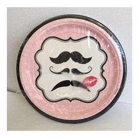 KullanAtMarket Pembe Bıyık 8 Adet Tabak
