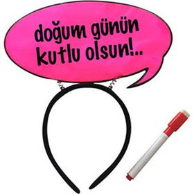 KullanAtMarket Pembe Taç Konusma u Balon