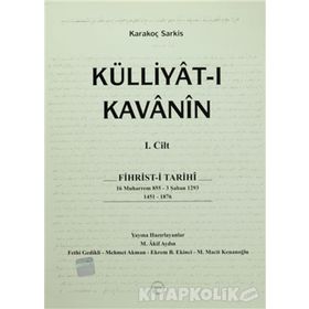 Külliyat-ı Kavanin 2 Cilt Takım - Karakoç Sarkis