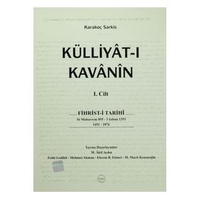Külliyat-ı Kavanin 2 Cilt Takım - Karakoç Sarkis