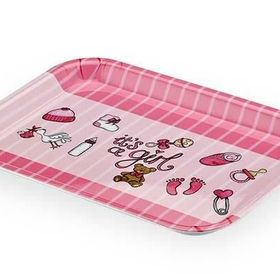 Külsan 31x23 cm Pembe Thermoset Melamin Tepsi