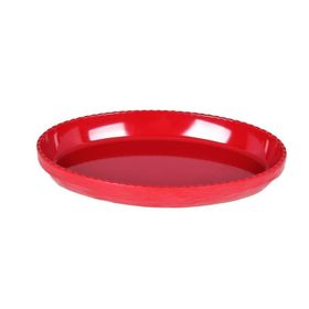 Külsan Melamin 40x25x5,5 cm Kırmızı Olie Oval Servis Tabağı
