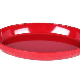 Külsan Melamin 40x25x5,5 cm Kırmızı Olie Oval Servis Tabağı