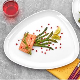 Külsan Thermoset 25x20 cm 6'lı Melamin Bermuda Üçgen Servis Tabağı