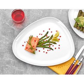Külsan Thermoset 25x20 cm 6'lı Melamin Bermuda Üçgen Servis Tabağı
