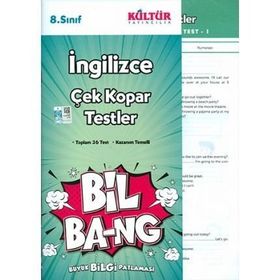 Kültür Yayınları 8. Sınıf İngilizce Bil Bang Yaprak Test