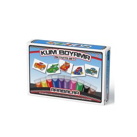Kumbo Kum Boyama - Arabalar Kum Boyama Aktivite Seti 5'li Paket
