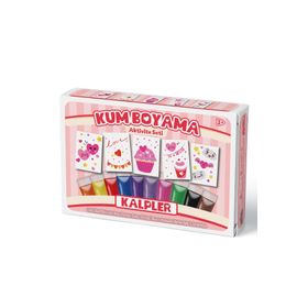 Kumbo Kum Boyama Sevimli Kalpler Kum Boyama Aktivite Seti 5'li Paket