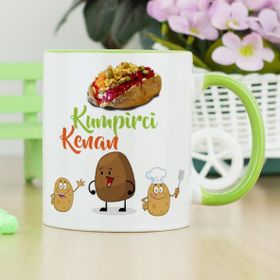 Kumpirci-Yeşil Kupa Bardak