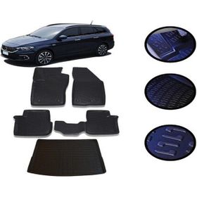 Kumsal Otomotiv Fiat Egea STW 2016-2021 Arası 4D Havuzlu Oto Paspas ve Bagaj Set