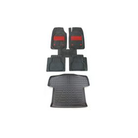 Kumsal Otomotiv Peugeot Partner Tepee 2007 Sonrası 4D Negro Kırmızı Paspas ve Maxi Havuzlu Bagaj Havuzu