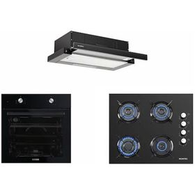 Kumtel B66-S2 -KO-40 TAHDF - DS6-905 S Siyah 3'lü Ankastre Set