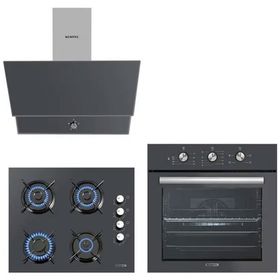 Kumtel DA6-830 Davlumbaz - KO-40 TAHDF Ocak - B66 - SF2 Fırın Kristal Antrasit Ankastre Set
